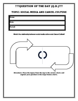 Preview of SOCIOLOGY-QUESTION OF THE DAY: SOCIAL MEDIA AND CANCEL CULTURE