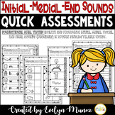 Phonemic Awareness QUICK ASSESSMENTS {Beginning, Middle, E