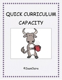 QUICK CURRICULUM:  CAPACITY (Customary and Metric Measurement)