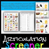QUICK and EASY ARTICULATION SCREENER (one page)!!!