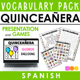 QUINCEAÑERA Vocabulary Game Pack - Word Search, Crossword & Bingo