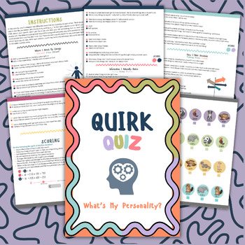 Preview of QUIRK QUIZ - Discover Your True Self: MBTI