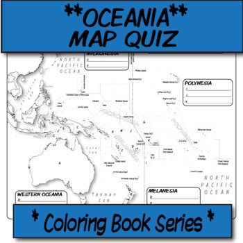 Quiz Oceania Political Map Coloring Book Series By The Human Imprint