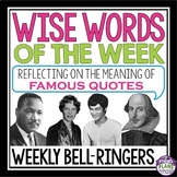 Quote of the Week Bell Ringers - 40 Famous Quotes & Writin