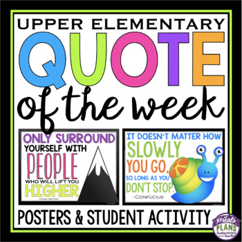 Preview of Quote of the Week Posters and Activity - Bulletin Board Display or Bell Ringer