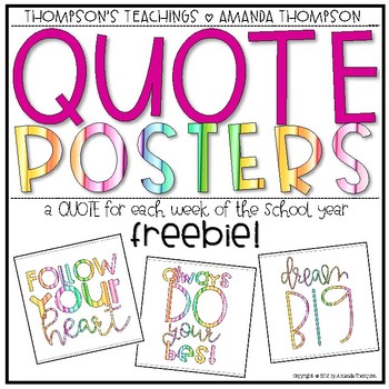 Preview of QUOTE POSTERS FREEBIE