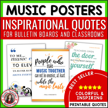 Preview of Music Quote Posters - Music Classroom Decor - Middle School & General Music