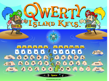 Preview of QWERTY Island Keys printable Map