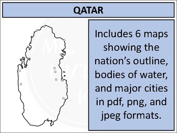 Qatar Map Clipart By Mrgrayhistory Teachers Pay Teachers