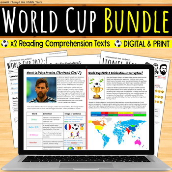 Preview of Qatar World Cup 2022 – Reading Comprehension BUNDLE (Digital and Print)