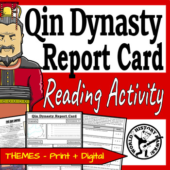 Preview of Qin Dynasty Ancient China  Report Card - Shi Huangdi Terracotta Reading Passages