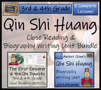 Preview of Qin Shi Huang Close Reading & Biography Bundle | 3rd Grade & 4th Grade