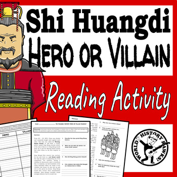 Preview of Qin Shi Huangdi History Hero Villain Ancient China  Reading Activity
