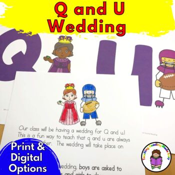 Preview of Q and U Wedding Activities |  Invitation, Vows, Letter Q activities and more!
