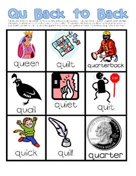 qu digraph word work by kindergarten squared teachers
