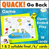 Spring Articulation Speech Therapy Game with Final K Cards