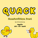 Quack Handwritten Font-File Downloads for OTF, TTF and WOFF