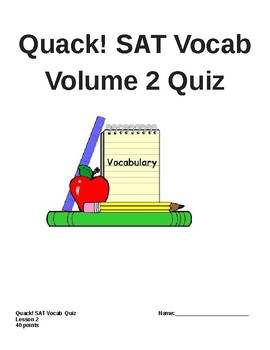 SAT Quack Vocab Presentation - ppt download