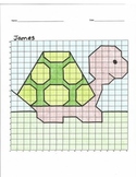 Quadrant 1 Coordinate Graph Mystery Picture, James the Turtle