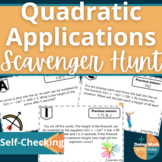 Quadratic Applications Scavenger Hunt (Projectile Motion)