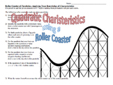 Quadratic Characteristics Activity: Roller Coaster of Parabolas