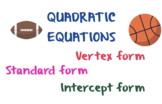 Quadratic Equations Formulas