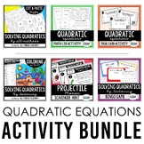 Quadratic Equations Activities Bundle