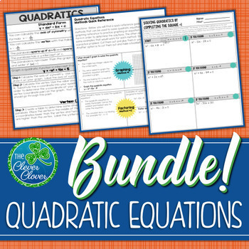 Preview of Quadratic Equations Bundle