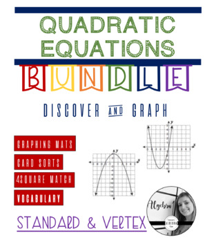 Preview of Quadratic Equations Bundle -Discover and Graph