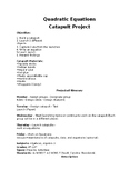 Quadratic Equations Catapult Project
