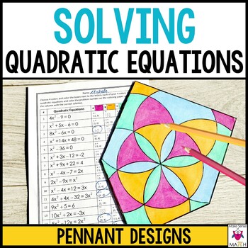 Preview of Quadratic Equations Coloring Activity - Solving by Factoring