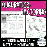 Quadratic Equations: Factoring Lesson | Warm-Up | Guided N