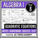 Quadratic Equations (Algebra 1 Curriculum - Unit 8) | All 