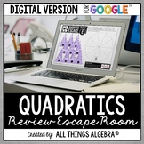Quadratic Equations Review | Escape Room Activity (GOOGLE 