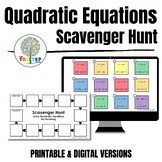 Quadratic Equations | Solve by Factoring | Scavenger Hunt