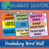 Quadratic Equations Vocabulary Word Wall
