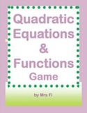 Quadratic Equations and Functions jeopardy style game