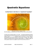 Quadratic Equations: four methods and real-life word problems