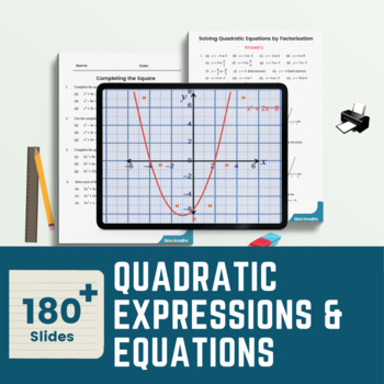 Preview of Quadratic Expressions and Equations Full Bundle for High School CCSS HSA-SSE.A.1