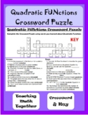 Quadratic FUNctions Crossword Puzzle