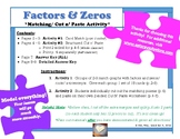 Quadratic Factors, Zeros, Graphs Match: 2-in-1 Activity!