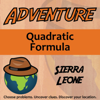 Preview of Quadratic Formula Activity - Printable & Digital Sierra Leone Adventure