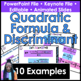 Quadratic Formula & Discriminant Powerpoint & Keynote Pres