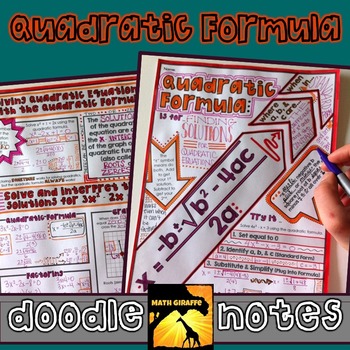 Preview of Quadratic Formula Doodle Notes