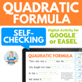 Quadratic Formula Fun Digital Activity for Google or Easel