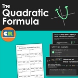 Quadratic Formula Introduction Lesson