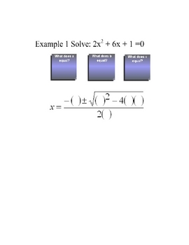 Preview of Quadratic Formula Notes 