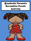 Quadratic Formula Scramble Puzzle Activity