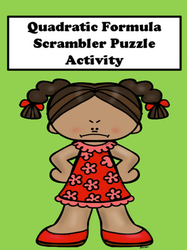 Preview of Quadratic Formula Scramble Puzzle Activity (No Pictures)