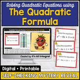 Quadratic Formula Self-Checking Activity | Digital and Printable